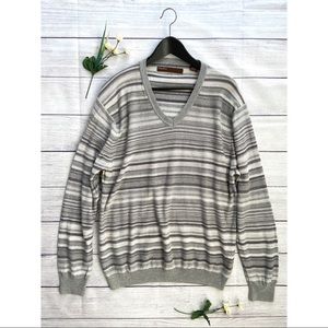 Perry Ellis Men’s Long Sleeve V-Neck Sweater